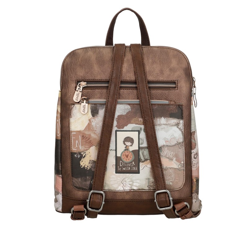 Anekke 3 Compartments Multi Compartment Large Capacity Backpack 28/31/11 cm