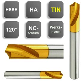 HSSE NC Drill Bit, 120°, TIN Coating, Diameter 3/4/5/6/8/10/12 mm, Size: 6.0 mm