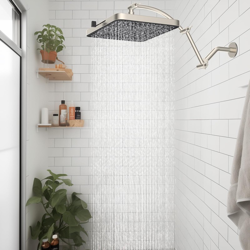 Hibbent Rain Shower Head, 13'' High Pressure Rainfall 5 Spray