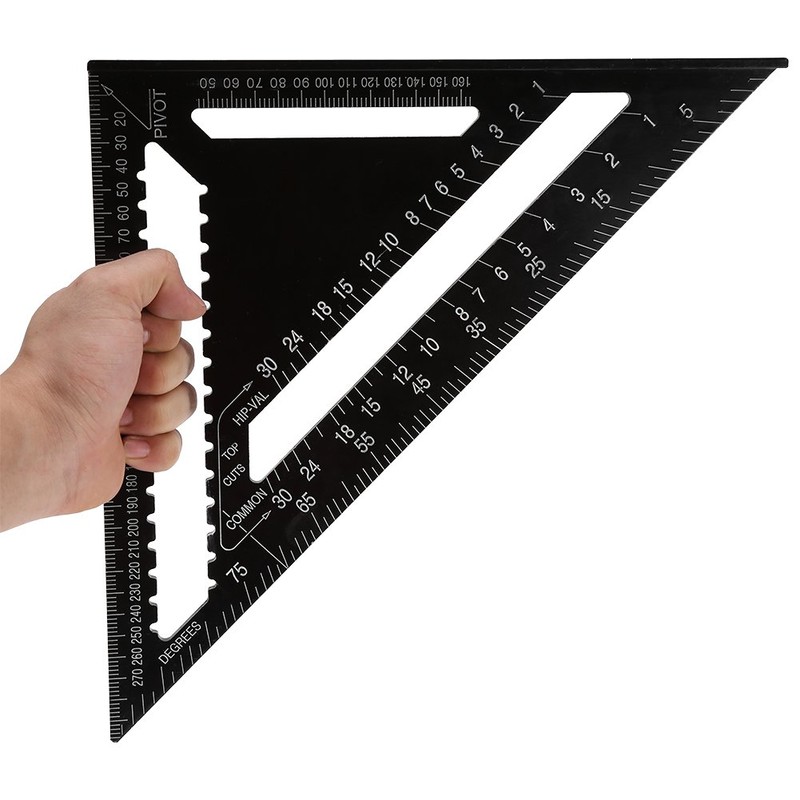 45 Degree Aluminum Alloy Angle Ruler, 12 Inch Aluminum Alloy