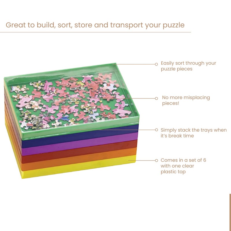 Bits and Pieces – Stack-Em Sorting Trays - Puzzle Piece