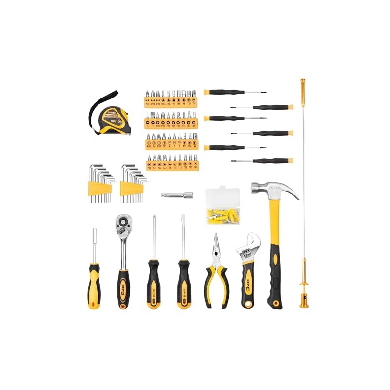 KOOPOOL Tool Set, Tool Box Kit for Mechanic and Car,