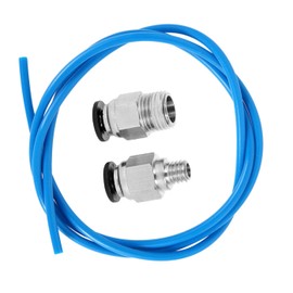 ULTECHNOVO 1m PTFE Bowden Tubing Extruder Kit Long Printer Pneumatic Fitting Heat Resistant Low Friction