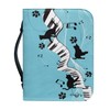 Darisoco Blue Cat Music Leather Bible Case Larger Bible Bag