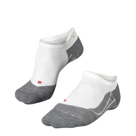 FALKE ESS Running RU4 socks, 1 pair, UK size 4-5 (EU 37-38), White, cotton mix - Sweat wicking, fast drying, extra cushioning at key pressure points for maximum impact absorption