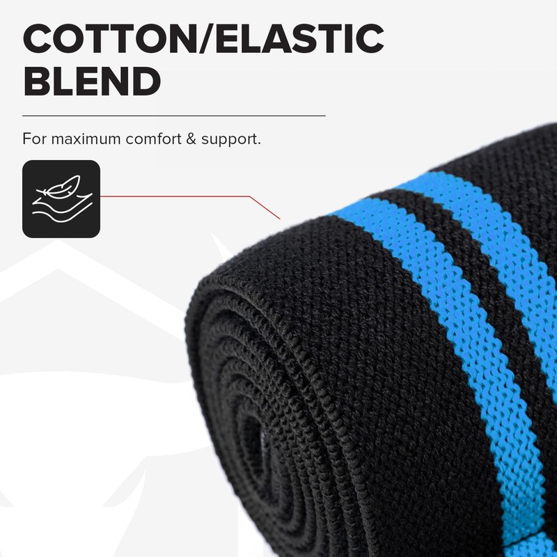 Elbow Wraps for Weightlifting (1 Pair) - 50" Elastic Elbow