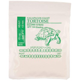 American Orthodontics Elastics Wildlife Tortoise | Heavy, 6.5 Oz, 3/16" Size, 50 Packs Per Box, 5,000 Total | Made in The USA | Exacting Dimensions, Precision Cutting, Top Quality Latex Tubing