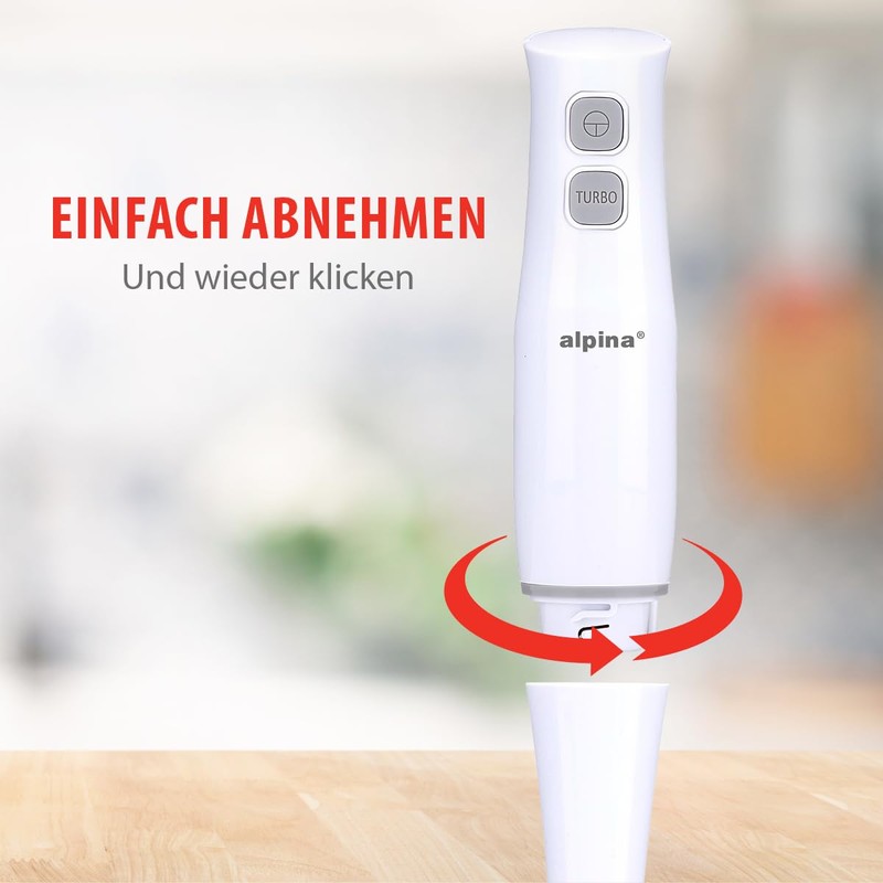 alpina Hand Blender - Purée Stick 400W - Hand Blender