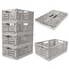 GOYADA 4 PCS Collapsible Crate, Plastic Folding Storage Crates, 30x20x12cm