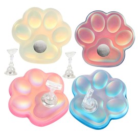 FOMIYES Nail Art Practice Kit Sets of Acrylic Nails Display Stands Cat Claw Shape