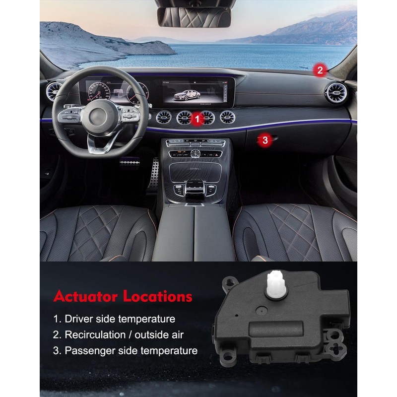 CCIYU 604-970 HVAC Blend Door Actuator Compatible for Nissan set