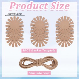 FREEBLOSS Set of 6 Basket Weave Set Made of Cord Creative Braided Bowl Suitable for Children's Arts and Craft Projects with Restrictions Easter Basket Activities for Easter Eggs