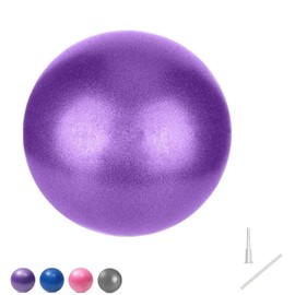 Small Pilates Ball, Therapy Ball, Mini Workout Ball, Core Ball, 9 Inch Small Exercise Ball for Pilates Yoga Workout Bender Core Training and Physical Therapy, Mini Bender Ball (Purple)