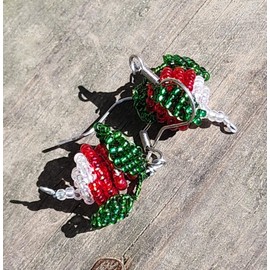 Luna Radish Bead Earrings - Dirigible Plum Earrings