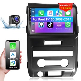 Podofo Car Stereo Radio for Ford F-150 F150 2008-2014 with Wireless CarPlay & Android Auto 9 Inch Touch Screen Bluetooth Audio with GPS Navigation Mirror Link WiFi RDS Hi-Fi HD Backup Camera