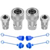 Cplbrb 1/4" NPT Hydraulic Quick Connect Tractor Couplers withDust Caps