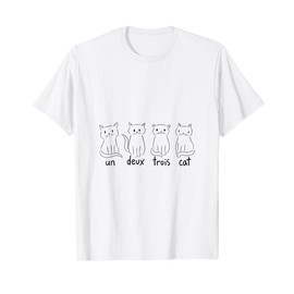Un Deux Trois Cat - French Counting T-Shirt