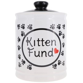 Cottage Creek Piggy Bank, Kitten Fund Candy Jar with Lid, Cat Gifts for Women, Cat Mom, Cat Gifts for Cat Lovers, Cats and Kittens Gift