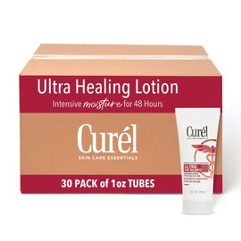 Curel Curel Ultra Healing Intensive Fragrance-Free Lotion For Extra-Dry Skin, Dermatologist Recommended, Ideal for Sensitive Skin, Cruelty Free, Paraben Free, 1 Oz, Pack of 30