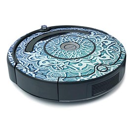 MightySkins Skin for iRobot Roomba 675 Minimal Coverage - Carved Blue | Protective, Durable, and Unique Vinyl Decal wrap Cover | Easy to Apply, Remove, and Change Styles | Made in The USA