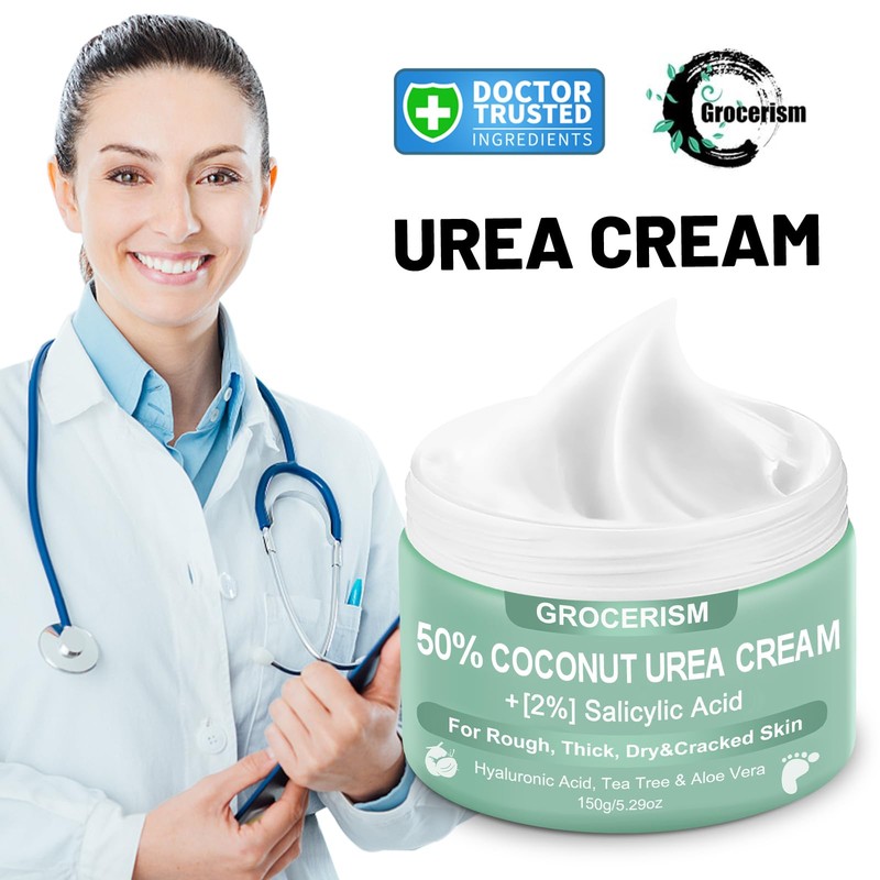 Urea Cream 50 Percent for Feet with Coconut 5.29 oz
