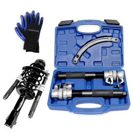 CENFORGE Spring Compressor Tool, Coil Spring Compressor Tool Set with Extendable Bracket, Heavy Duty Macpherson Strut Spring Compressor Tool with 2425LB Capacity for Car Truck ATV UTV