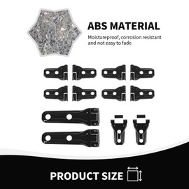 RAZPOY JL 12PCS Full Set Exterior Trim Kit, Door Hinge Cover & Engine Hood Hinge Trim & Spare Tire Bracket Trim Compatible with 2018-2023 Jeep Wrangler JL 4-Door, Black