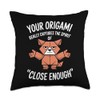 Funny Origami Animal Design for Paper Art Enthusiasts Throw Pillow
