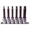 XZN bit socket set, 6 pcs, 1/2", M5-M14, long