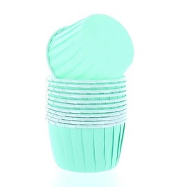 Baked with Love Aqua Baking Cups, Cupcake Cases, Greaseproof Baking Cases, Aqua - Pack of 12