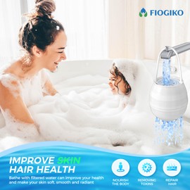 FIOGIKO Bath Filter for Tub Faucet | Bath Water Filter with 10 Stages Filtration | Removes Chlorine and Various Impurities | Makes Skin Softer, Smoother and Healthier | 5000 Gallon Filtration