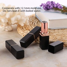 10pcs DIY Lipstick Empty Tubes for Personal Salon Use with 12.1mm Shape Replace Broken Lipstick Tubes DIY Lip Balm Container