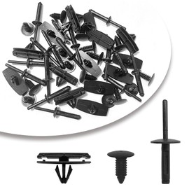 Icyhaws 45 Pieces Fender Flare Hardware Kit Compatible with JP Wrangler JK and JK Unlimited Car Retainer Clips Automotive Wheel Flare Moulding Clips #68039280AA 6030441 6506007AA