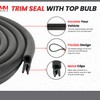 Trim Seal with Top Bulb – PVC Plastic Trim with