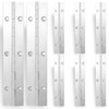 12PCS 6Inch Black Continuous & Piano Hinges, 1.2'' Open Width