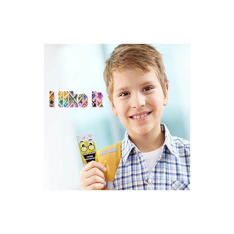 Kids Foam Toothpaste with Strawberry Flavor, Fluoride Free Natural Formula,