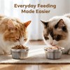 300 Pack Disposable Cat Bowl Liners with 2 Stainless Steel