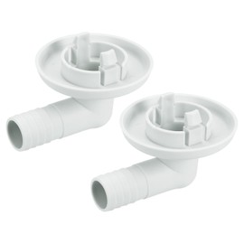 MECCANIXITY Air Conditioner Drain Hose Connector 23mm 30mm Tube Elbow Fitting Replacement Part Accessories for Mini-Split Window AC, Beige Pack of 2
