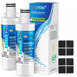 Fit For LG RWF4700AC Fit for LG LT1000P MDJ64844601 ADQ74793501 LT1000PC & Air Filter 2PACK