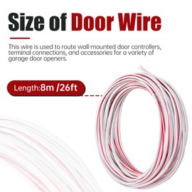41b4494-1 Garage Door Wire Replacement for Liftmaster Chamberlain Craftsman Garage Door Opener Wire, 2 Conductor Bell Wire Assembly 26' Length - 2 Pack
