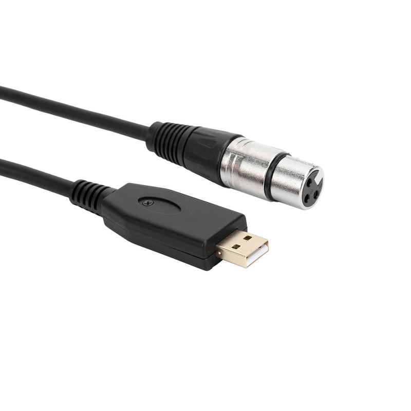 Professional USB Male to XLR Female Microphone Link Cable USB