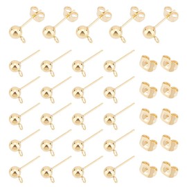 UNICRAFTALE Ball Stud Earrings Hypoallergenic Earrings DIY Accessories 304 Stainless Steel Ball Earring Making Stud Earrings Craft Ball Ear Hooks Metal Earrings Accessories DIY Jewellery Making