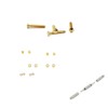 Rimless Glasses Diamond Head Gold Long Screws Washer Nut Cap