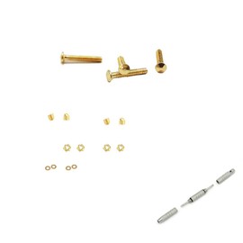 Rimless Glasses Diamond Head Gold Long Screws Washer Nut Cap and Screwdriver Eyeglass Repair Kits