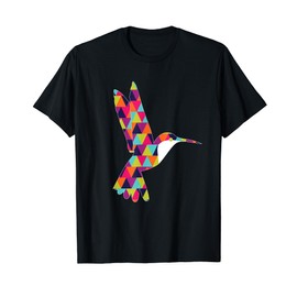Geometric Triangle Pattern Hummingbird T-Shirt