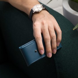 Horology Hour Leather Watch Pouch for Single Watch - Full Grain Nappa Leather - Travel Case - Storage Organizer