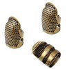 oupados Set of 3 Adjustable Non-Slip Copper Thimble Sewing Thimble