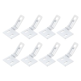 QUARKZMAN Folding Door Hardware 8 Pack Folding Door Surface Aligner Folding Door Cabinet Hardware Repair Parts Set for Sliding Doors for Wardrobe Doors Folding Door Silver