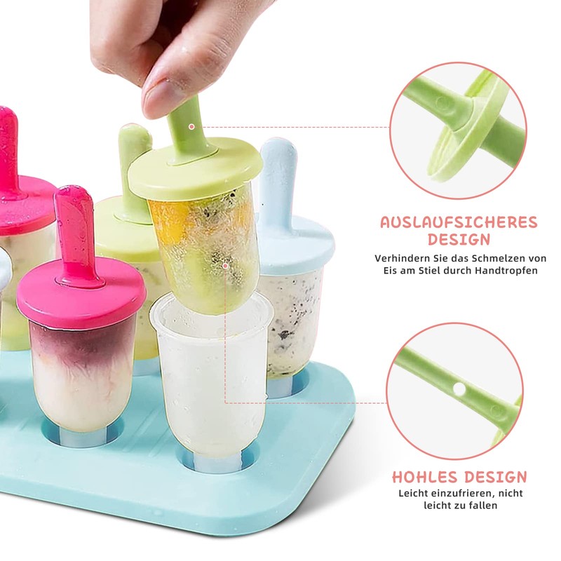 Ice Moulds, 12 Ice Lolly Moulds, Ice Lolly Moulds with