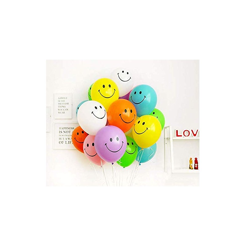25 Assorted Smile Balloons 12"/30cm Balloons